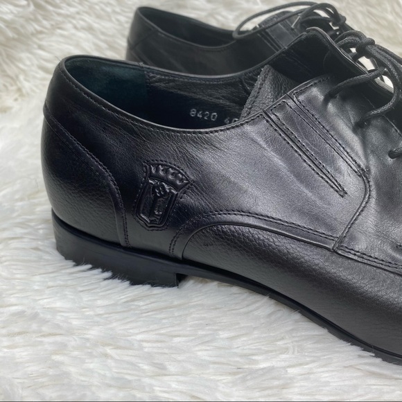 Vinicio black leather lace heels oxfords main image 4